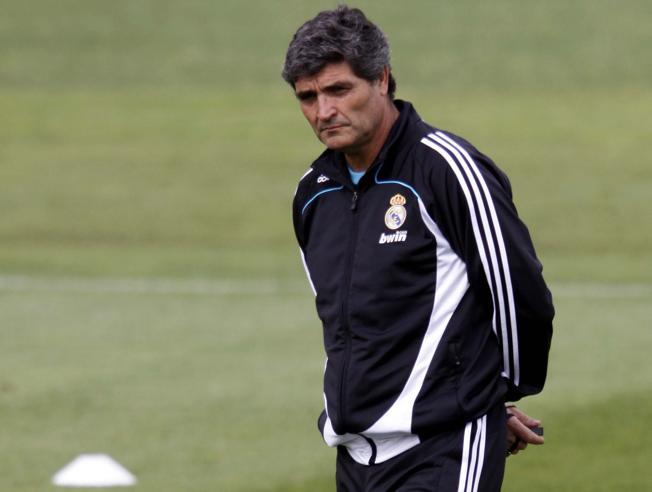 Juande Ramos durante un entrenamiento del cuadro merengue