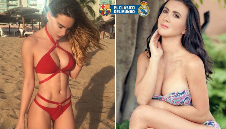 Bellas famosas apoyan a Barcelona y Real Madrid