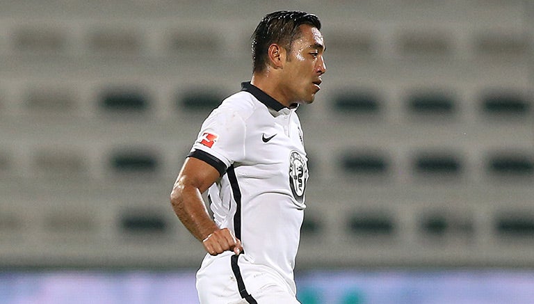 Marco Fabián, durante un partido amistoso del Frankfurt