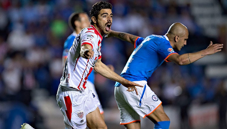 Prieto celebra su gol contra Cruz Azul 