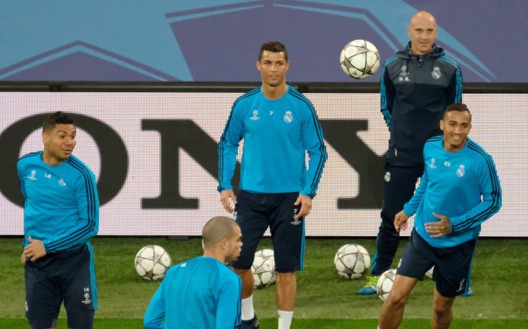 Jugadores del Real Madrid se prepara para enfrentar al Wolfsburgo