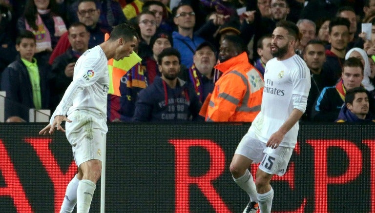 CR7 festeja su gol frente al Barcelona