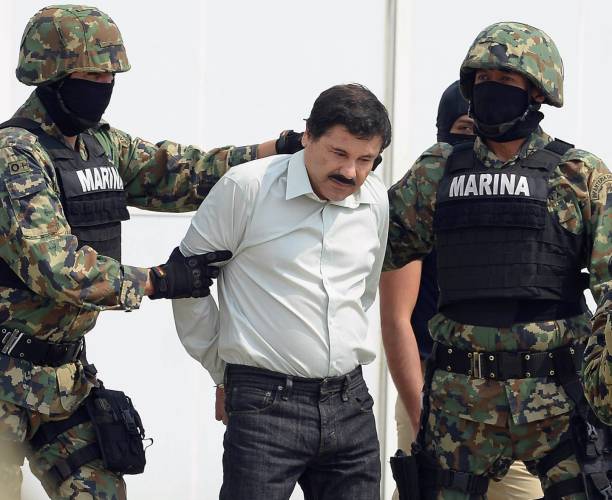 El Chapo Gúzman, en el momento de una de sus detenciones