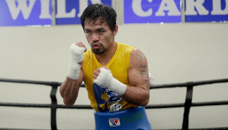 'Pacman' durante uno de sus entrenamientos