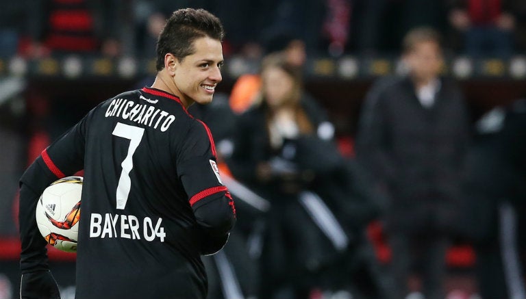 Javier Hernández se muestra feliz con el Leverkusen