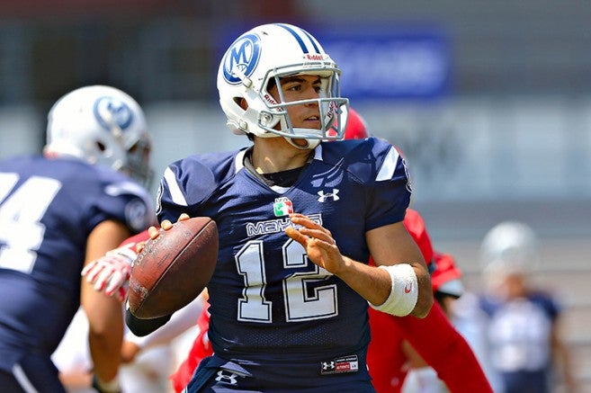 Marco García, quarterback del equipo Mayas