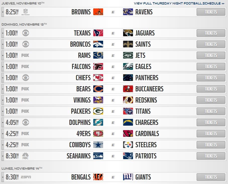 Dallas-Pittsburgh y Seattle-Nueva Inglaterra harán vibrar la Semana 10