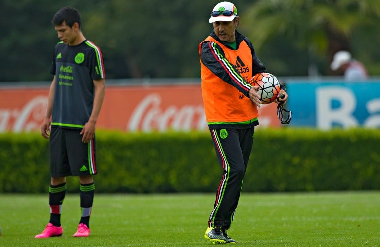 Raúl Gutiérrez, durante un entrenamiento con la Selección Olímpica