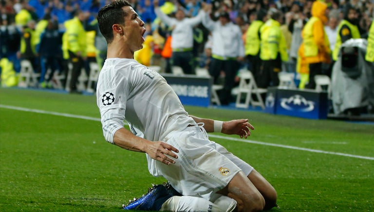 Cristiano Ronaldo grita gol con el Real Madrid