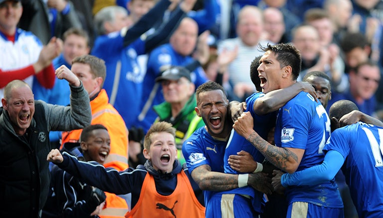 Leicester festeja el agónico empate