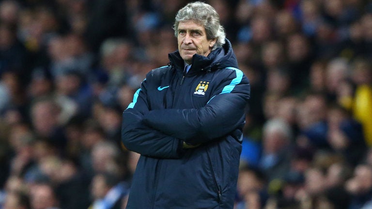 Pellegrini, en un partido del Manchester City