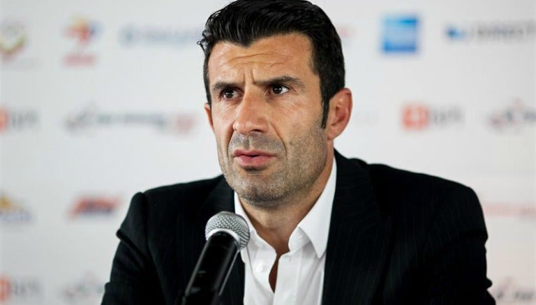 Figo, durante un evento 