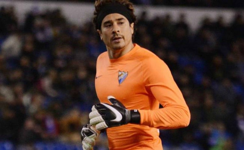 Memo Ochoa, durante un partido del Málaga