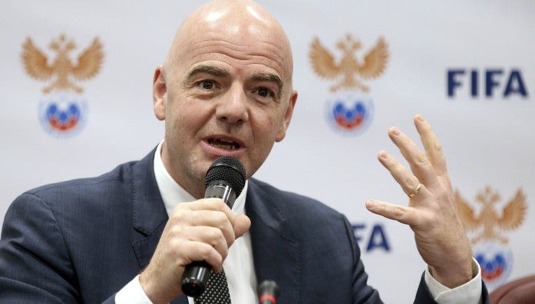 Infantino, durante un evento en Moscú