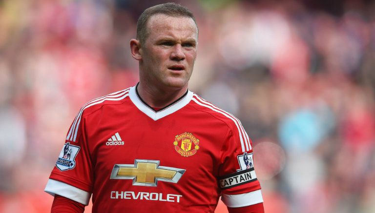 Wayne Rooney durante un partido del Manchester United