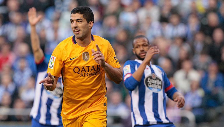 Suárez tras su segundo tanto contra Deportivo La Coruña 