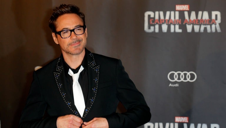 Robert Downey Jr. en la premier de Capitán América: Civil War