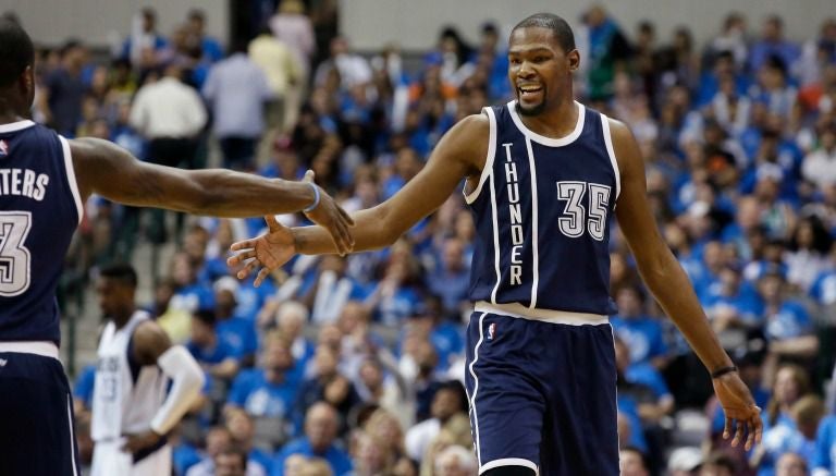 Durant durante el partido contra Dallas