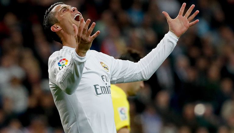 Cristiano Ronaldo se lamenta en juego contra Villarreal