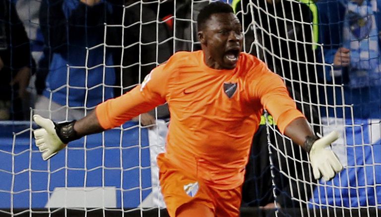 Kameni reclama en partido con el Málaga