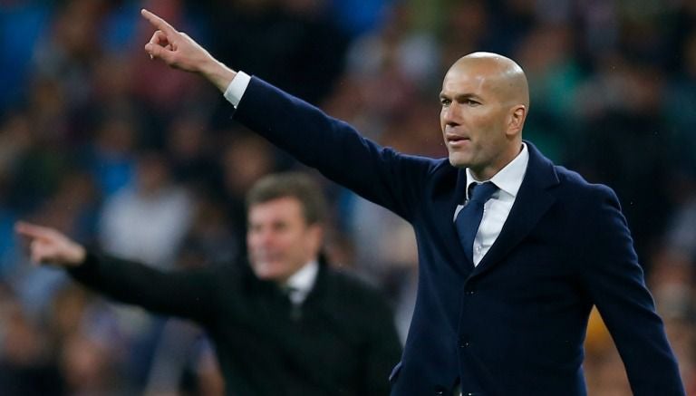 Zidane, durante un partido del Real Madrid