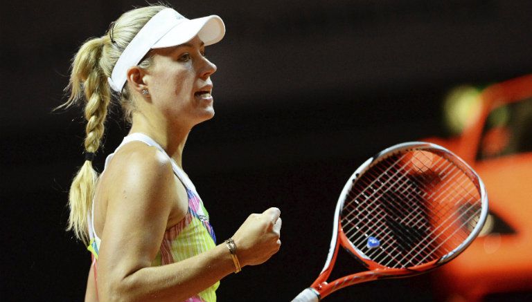 Angelique Kerber durante su partido de Cuartos de Final