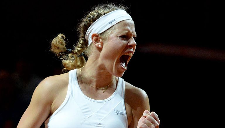 Siegemund celebra tras derrotar a Radwanska