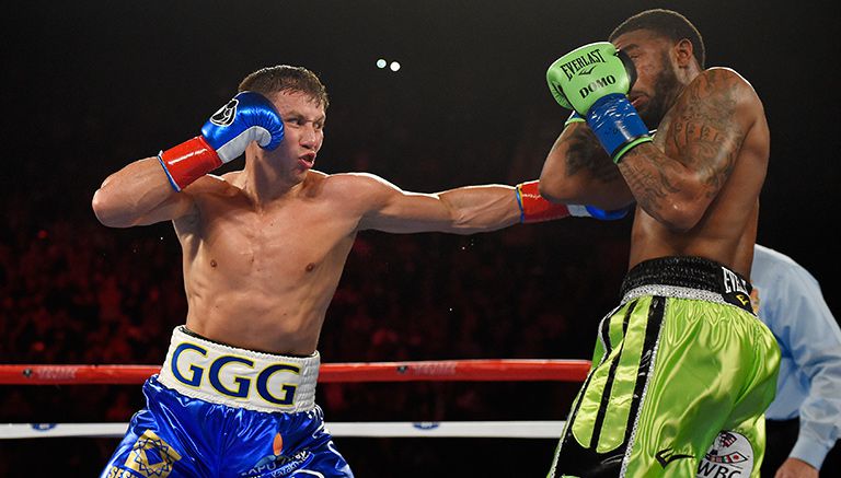 Golovkin mete una izquierda a Dominic Wade