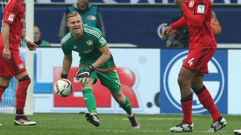 Leno, durante un partido del Leverkusen