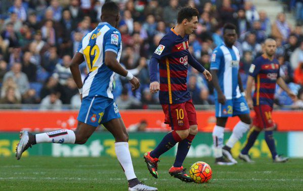 Messi, durante un partido contra el Espanyol