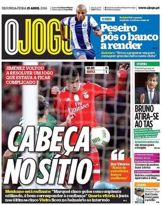 Portada del O Jogo sobre Jiménez