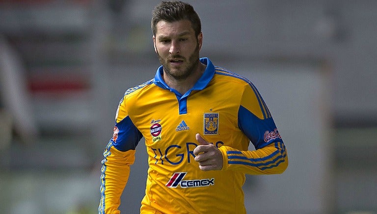 André-Pierre Gignac, en un partido con Tigres