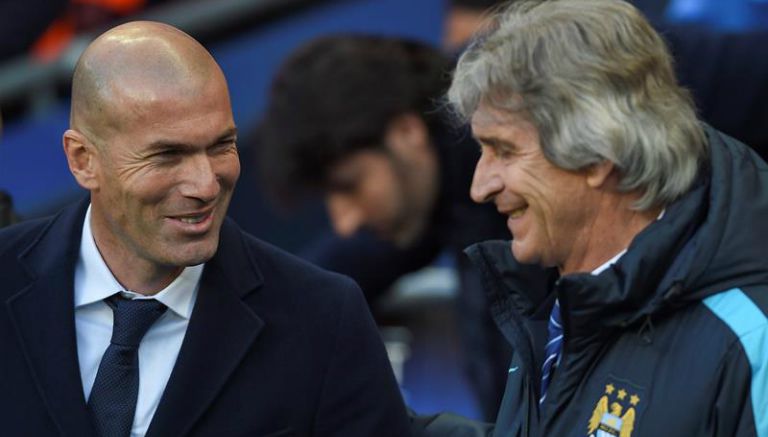 Zidane y Pellegrini previo al duelo de Champions