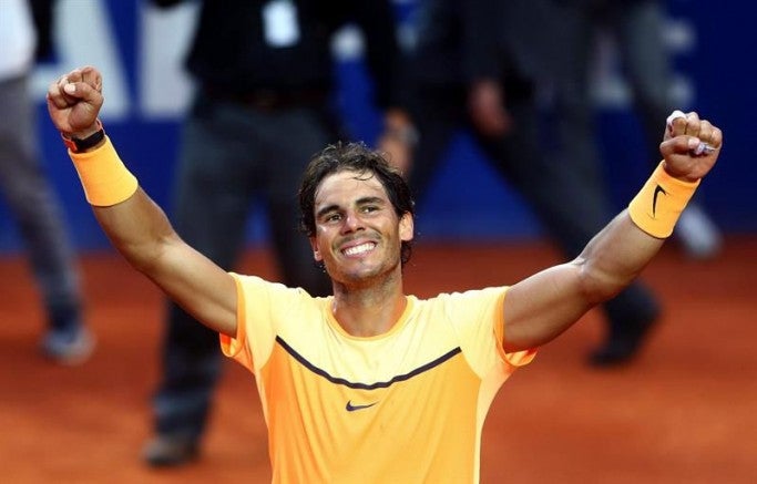 Nadal celebra un triunfo 