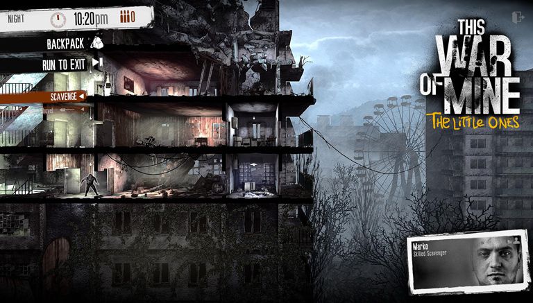 Jugabilidad de This War of Mine: The Little Ones