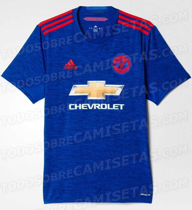 Con esta camiseta jugaría el Manchester United como visitante