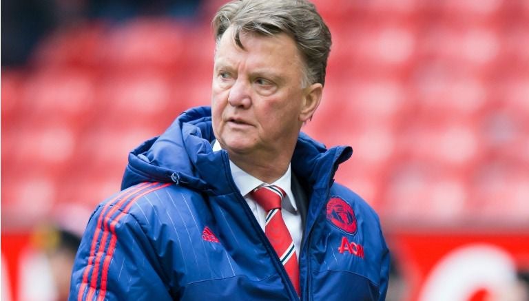 Van Gaal, durante un partido del Manchester United