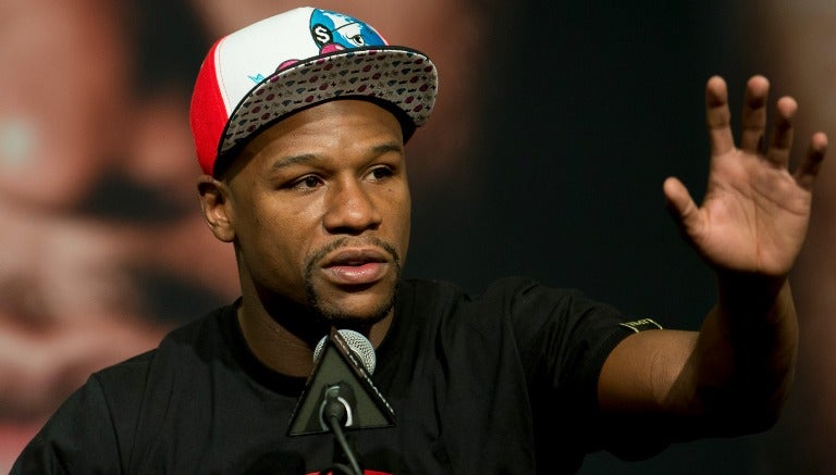 Mayweather en una conferencia de prensa