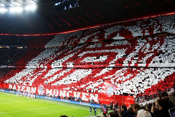 Mosaico de la afición del Bayern Munich