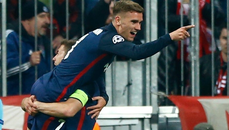 Griezmann celebra su gol contra Bayern Munich