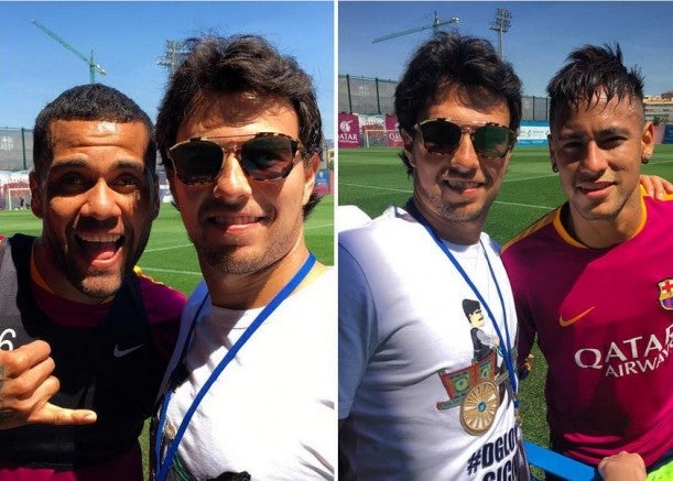 Checo Pérez presume fotos con Alves y Neymar