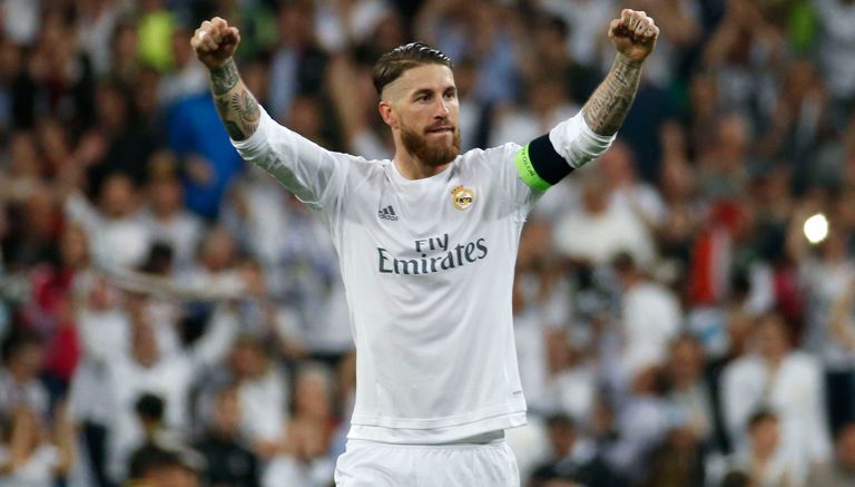 Sergio Ramos celebra en duelo contra Manchester City