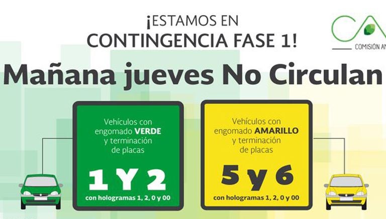 'Hoy no circula' se mantiene por contingencia ambiental