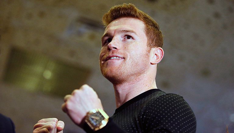 Canelo, durante el evento en el MGM