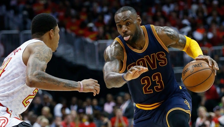 LeBron James durante el partido contra Atlanta