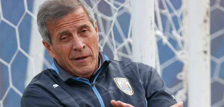 Óscar Washington Tabárez con la Selección Uruguaya