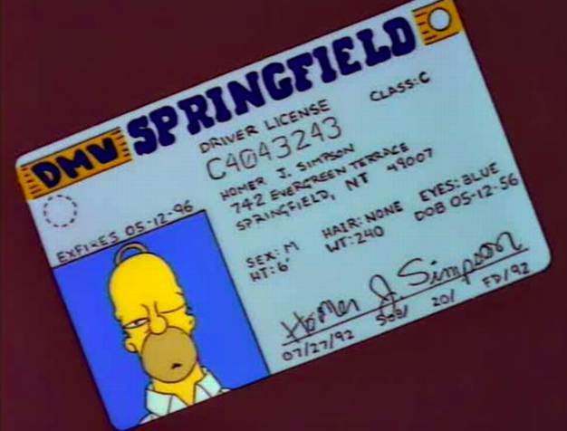 Homero Simpson y la identificación citada