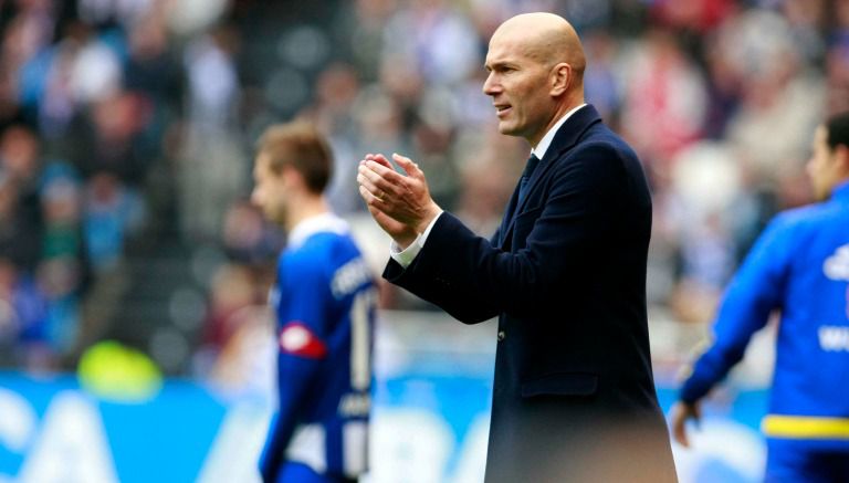 Zidane, durante un partido del Real Madrid