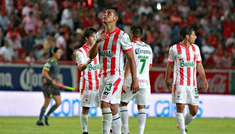 Jugadores del Necaxa después de la Ida contra Juárez