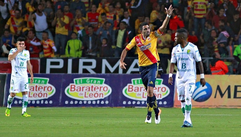 Pellerano en el partido de Ida contra León